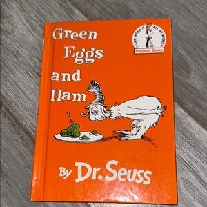 Dr. Seuss Green Eggs and Ham Book - Orange Cover